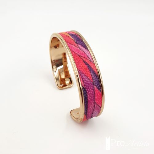 Bracelet cuir motifs « Feu sacré »