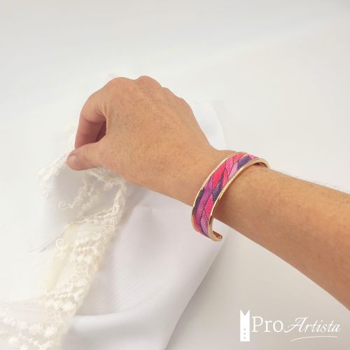 Bracelet cuir motifs « Feu sacré »
