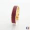 Bracelet cuir rouge bordeaux plaqué or