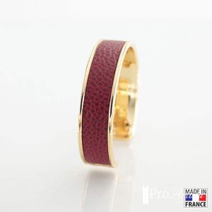 Bracelet cuir rouge bordeaux - Arya France