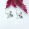 Boucles d'oreilles en émail champlevé sur argent ''les abeilles"'