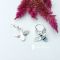 Boucles d'oreilles en émail champlevé sur argent ''les abeilles"'