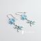 Boucles d'oreilles en émail plique à jour '' Libellules ''.
