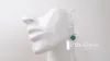 Boucles d'oreilles en émail sublimé de feuilles d'argent vert et turquoises. .
